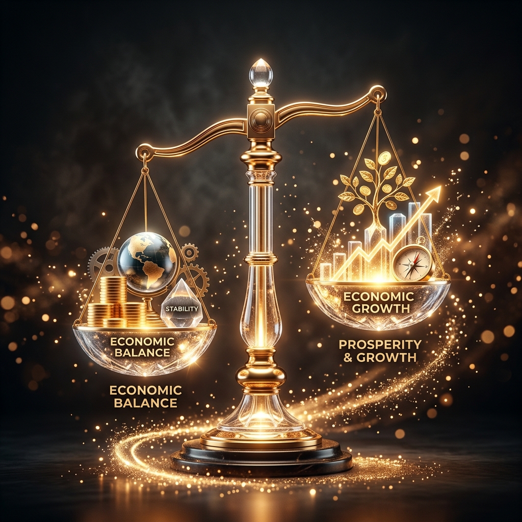 경제적 균형과 성장의 시각화